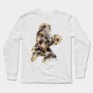 Yorkshire Terrier Puppy Head Tilt Hello Long Sleeve T-Shirt